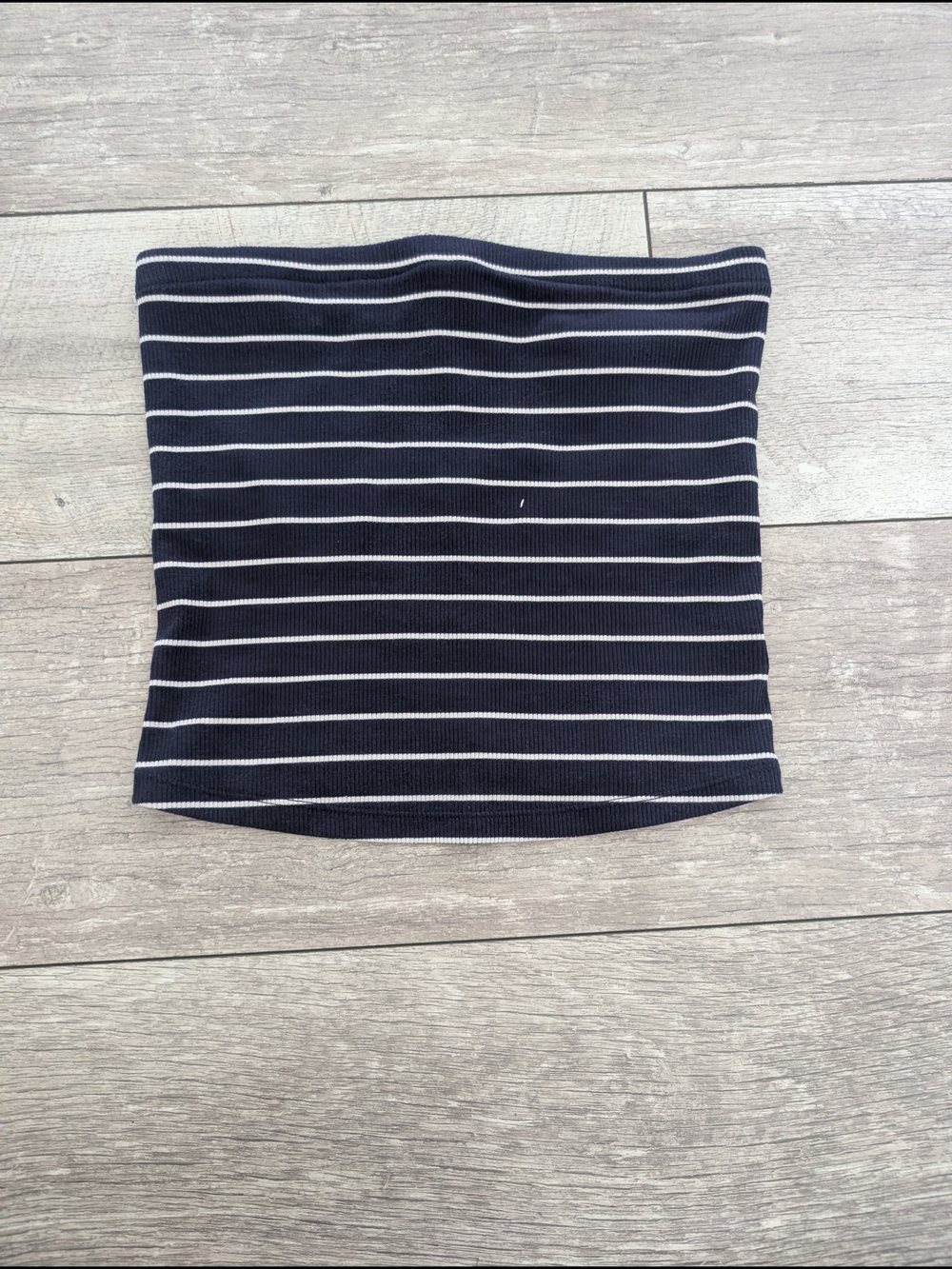 Striped Navy Tube Top